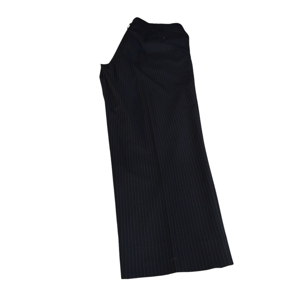 Statement Mens Dress Pants Navy Stripes Flat Front Comfortable Fit SZ 42W/30 NWT - Picture 4 of 8